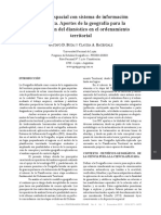 Analisis Espacial Con SIG. Aportes de La Geografía para La Elaboración Del Diagnóstico en El Ordenamiento Territorial