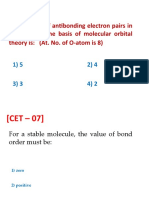 The Number of Antibonding Electron Pairs in O Ion On The Basis of Molecular Orbital Theory Is: (At. No. of O-Atom Is 8)