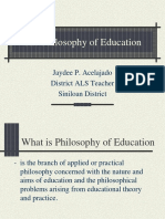 Philosophy of Education Dr. Manual