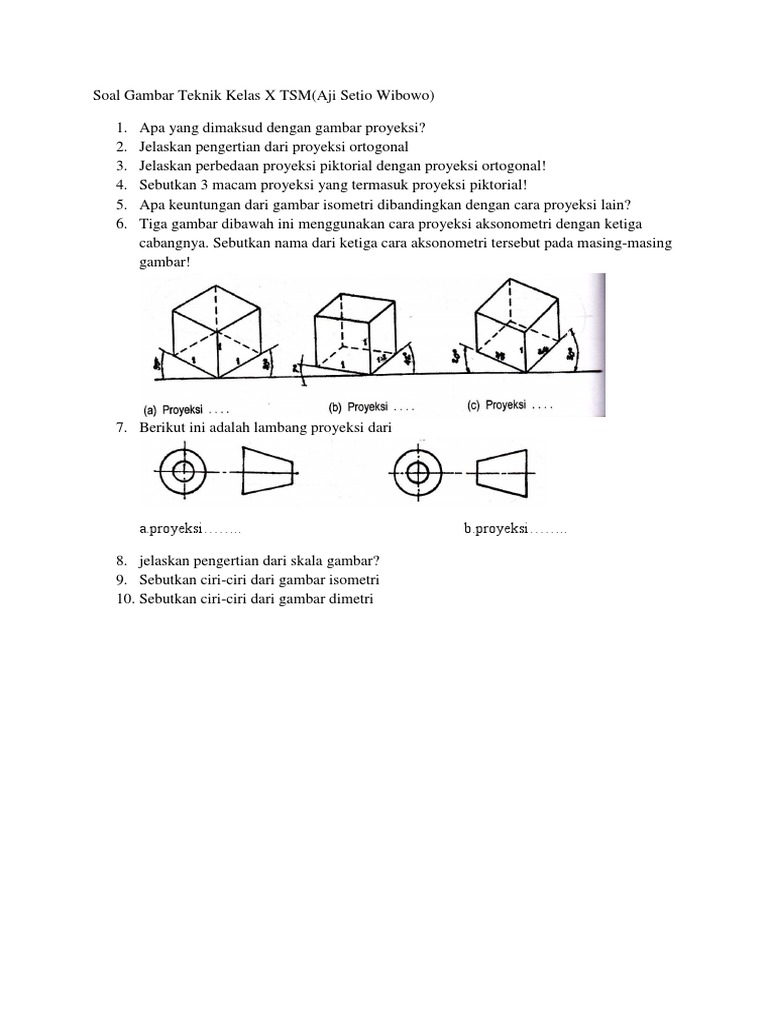 Soal Gambar Teknik | PDF
