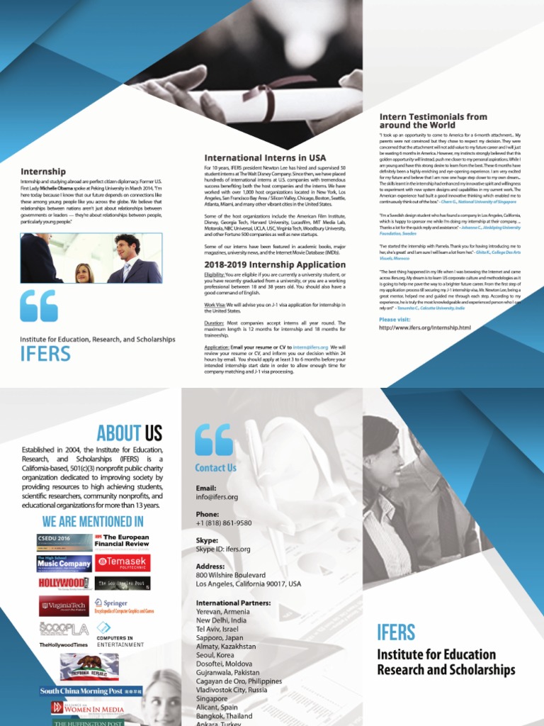 Ifers Internship Brochure PDF | PDF