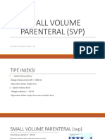 Tipe dan Jenis Sediaan Small Volume Parenteral (SVP