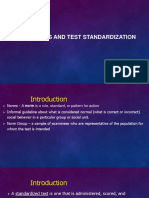 NORMS AND STANDARDIZATION TEST SCORES