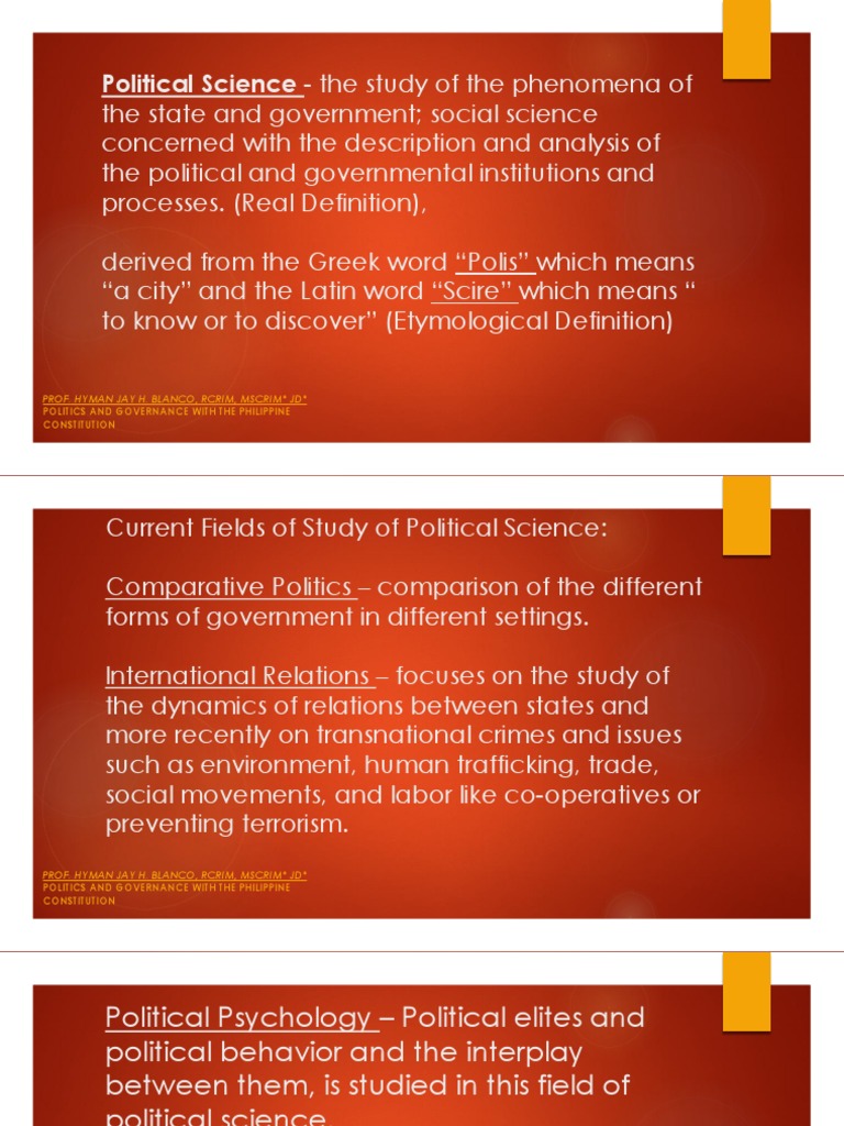 Overview of Political Science Concepts | PDF | Political Science ...