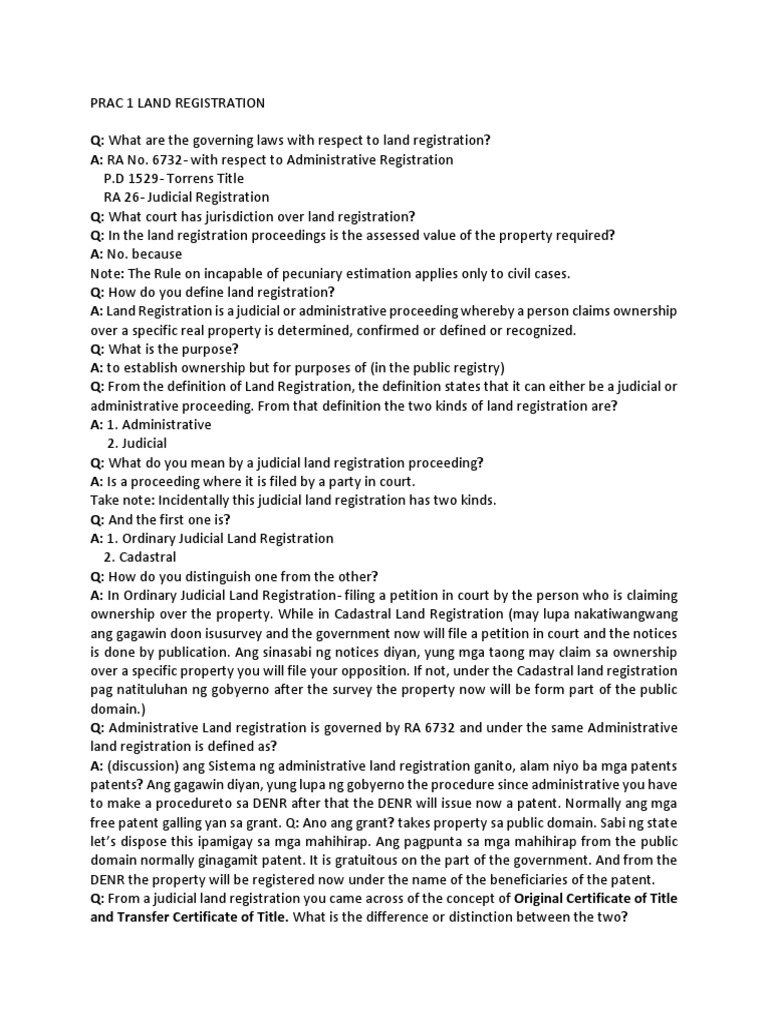 Land Registration and Title Issuance Guide | PDF | Real Property ...