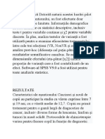 Analiza Statistică Datorită Naturii Acestei Lucrări Pilot Și A Mărimii Eșantionului