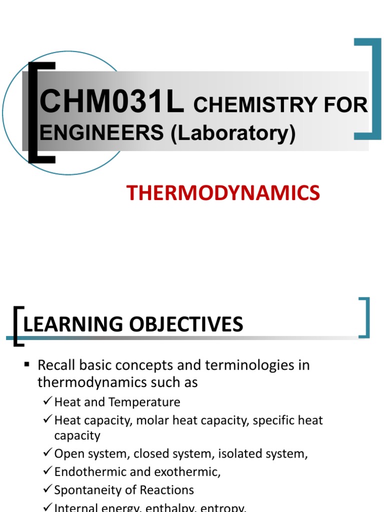 thermodynamics review chemistry