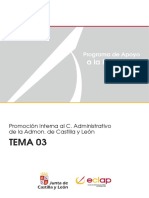 Programa de Apoyo. A La Promoción. Promoción Interna Al C. Administrativo de La Admon. de Castilla y León TEMA 03 PDF