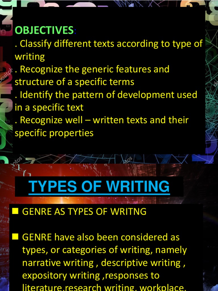 Types and Examples of Writing Genres | PDF | Essays | Narrative