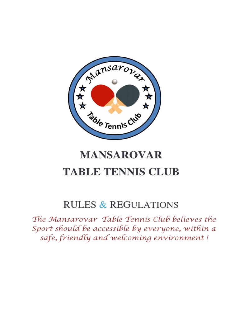 TT Club Rules | PDF | Government | Sports