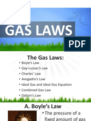 Gas Laws, PDF, Gases