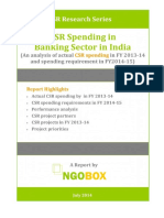 CSR Spending in Banking Sector in India-NGOBOX