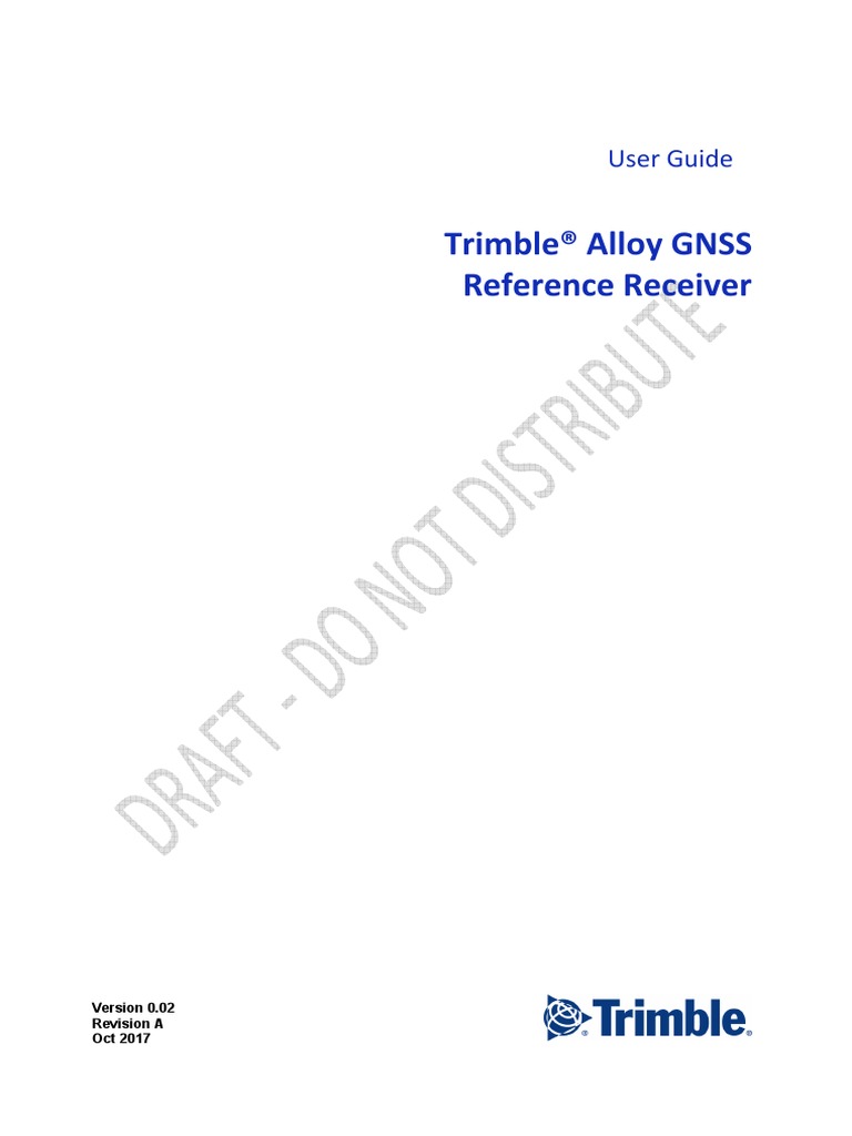 User Manual Alloy Trimble PDF Radio Wireless