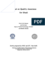 Manual On Quality Assurance For Khadi