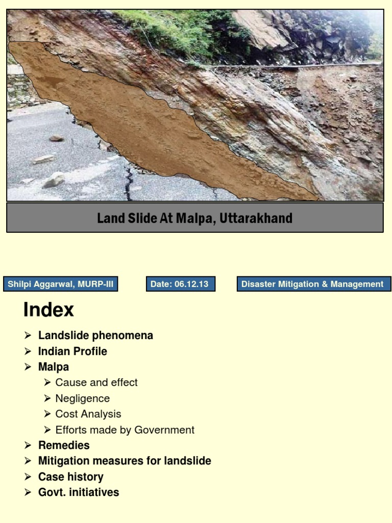 case study of landslide in uttarakhand