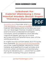 Worksheet For Gabriel Weinberg How Mental Models Boost Super Thinking Episode 214