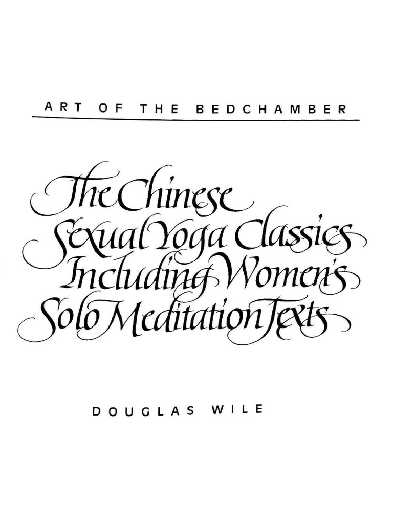 Art of The Bedchamber Douglas Wile PDF PDF Sexual Intercourse Yin And Yang
