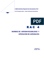 RAC  4 - Normas de Aeronavegabilidad y Operación de aeronaves