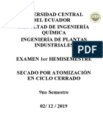 Especificaciones y Funcionamiento de Un Secador de Ciclo Cerrado