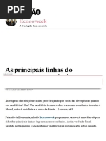 As principais linhas do pensamento econômico