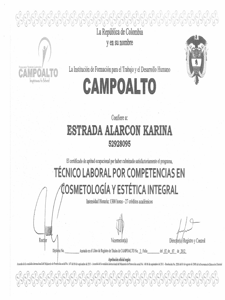 Diploma Estética