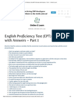 English Proficiency Test (EPT) Reviewer With Answers - Part 1 - Online E Learn PDF