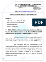 Order Issued To The Principal of The Somervell Medical College, Dated 13.07.2018