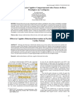 Efeitos da TCC em fatores de risco psicológicos em cardiopatas