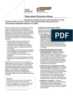 Economic Abuse Fact Sheet Explains Forms and Impacts