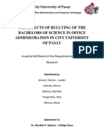 The Effects of Bullying of The Bachelors of Science in Office Administration in City University of Pasay 63