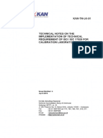 KAN-TN-LK-01 Supplementary Requirements On The Implementation ISO IEC 17025 For Calibration Laboratory PDF
