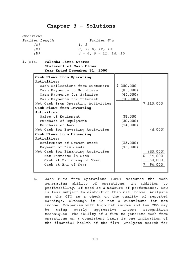 Solution For The Analysis and Use of Financial Statements White G ch03 ...