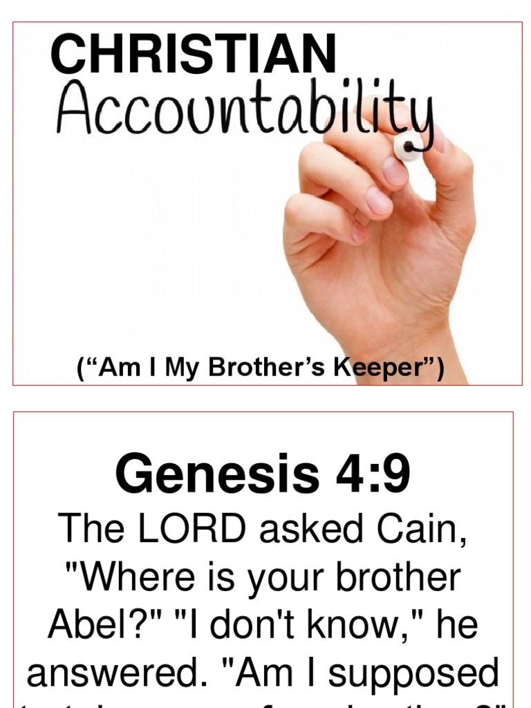 Christian Accountability in Relationships | PDF | Cain And Abel ...