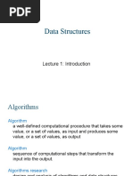 Data Structures: Lecture 1: Introduction