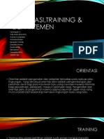Orientasi, Training & Departemen