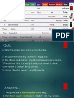 Adjective Order Quiz
