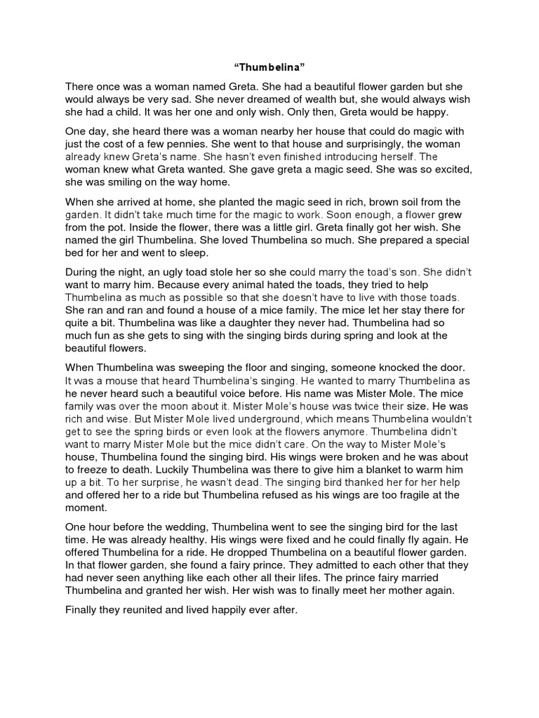 Thumbelina | PDF