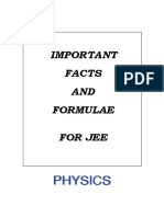 Facts Formulae Physics
