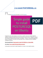 Simple Guide To Install POSTGRESQL On Ubuntu