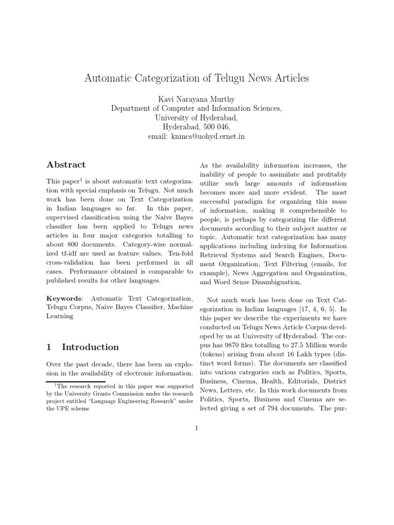 Machine intelligence overview