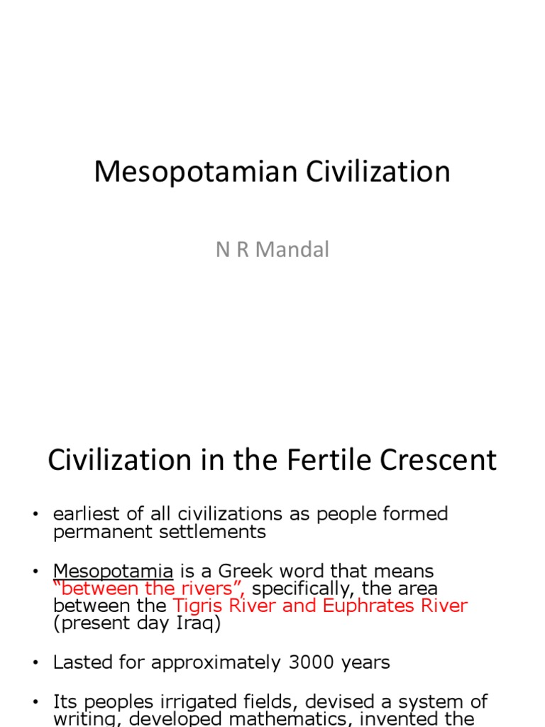 Overview of Mesopotamian Civilization | PDF | Mesopotamia | Hammurabi