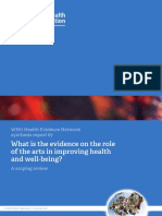 What is the evidence on the role of the arts in improving health and well-being? Summary (2019)