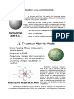 The Ideas About Atom and Atomic Model