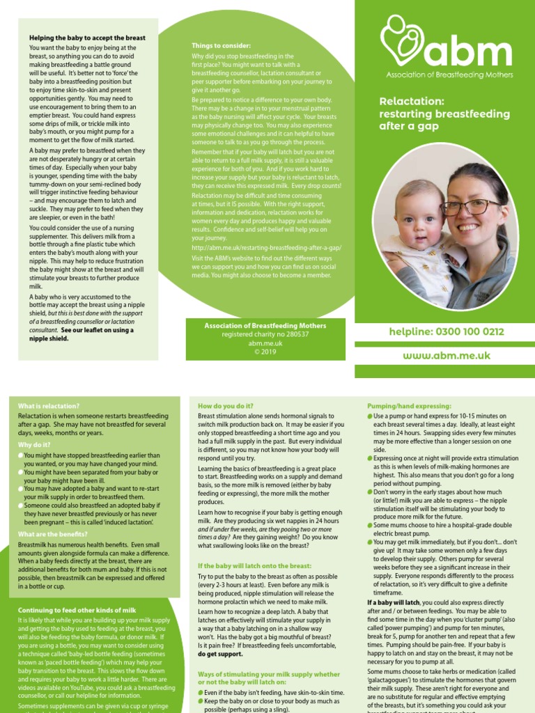 ABM Relactation Breastfeeding | PDF | Breastfeeding | Lactation