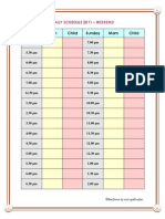 Daily Schedule Weekend For 1 Child