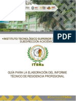 Guia para La Elaboracion Del Informe Tecnico de Residencia Profesional
