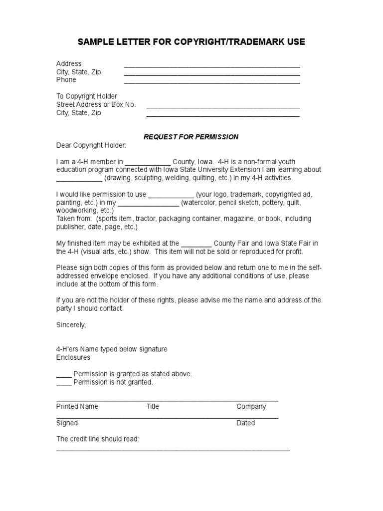 Copyright Permission Form | PDF | Career & Growth