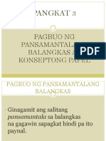 Pagbuo NG Pansamantalang Balangkas at Konseptong Papel