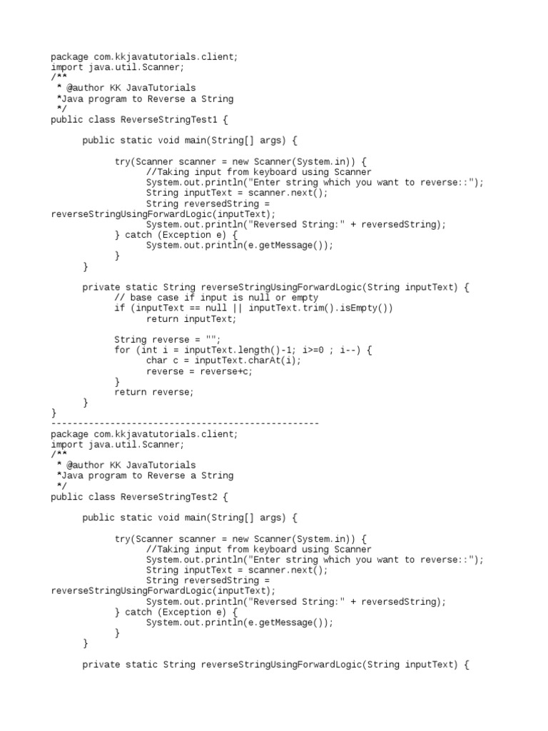 Reverse A String | PDF | String (Computer Science) | Algorithms And ... image.