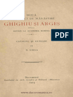 Iorga Nicolae Doua biblioteci de manastiri Ghirghiu si Arges 1904